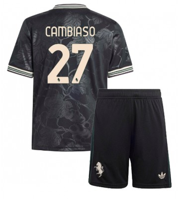 Juventus Andrea Cambiaso #27 Tredjeställ Barn 2025-26 Kortärmad (+ Korta byxor)